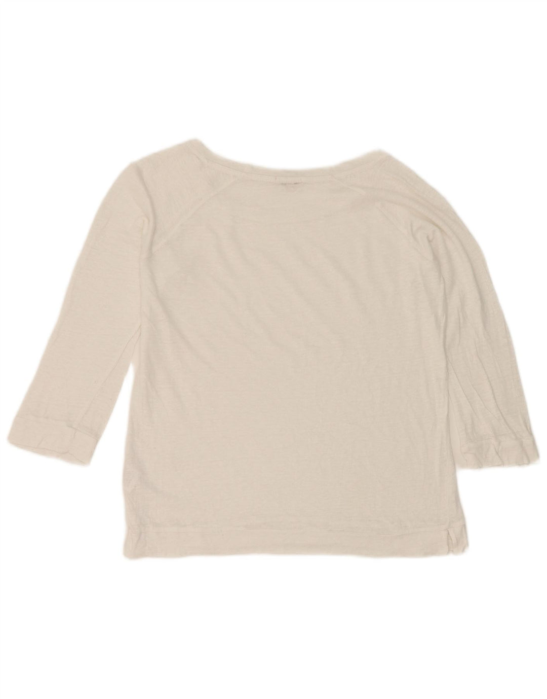 Jigsaw Damen-Top, 3/4-Ärmel, UK-Größe 10, Größe S, weißes Leinen
