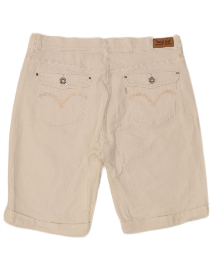 Levi's Damen Jeansshorts US 10 Large W30 Off White