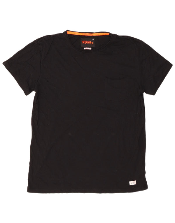 Superdry Herren T-Shirt Top 2XL Schwarz Baumwolle
