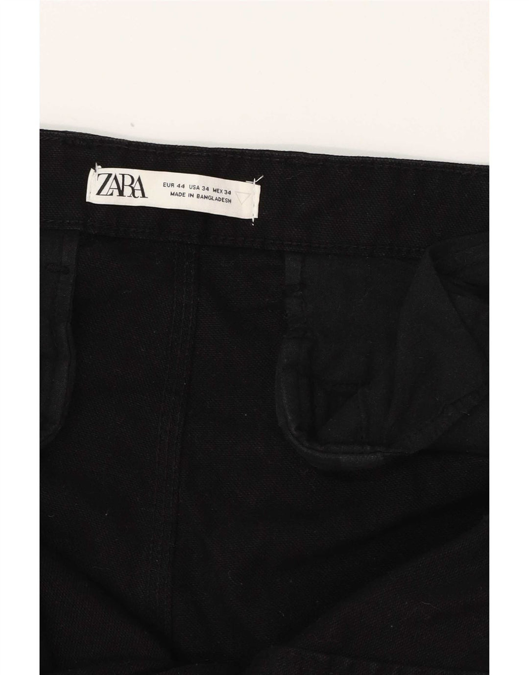 Gerade Cargohose für Herren von Zara, EU 44, Größe L, W34, L27, Schwarz