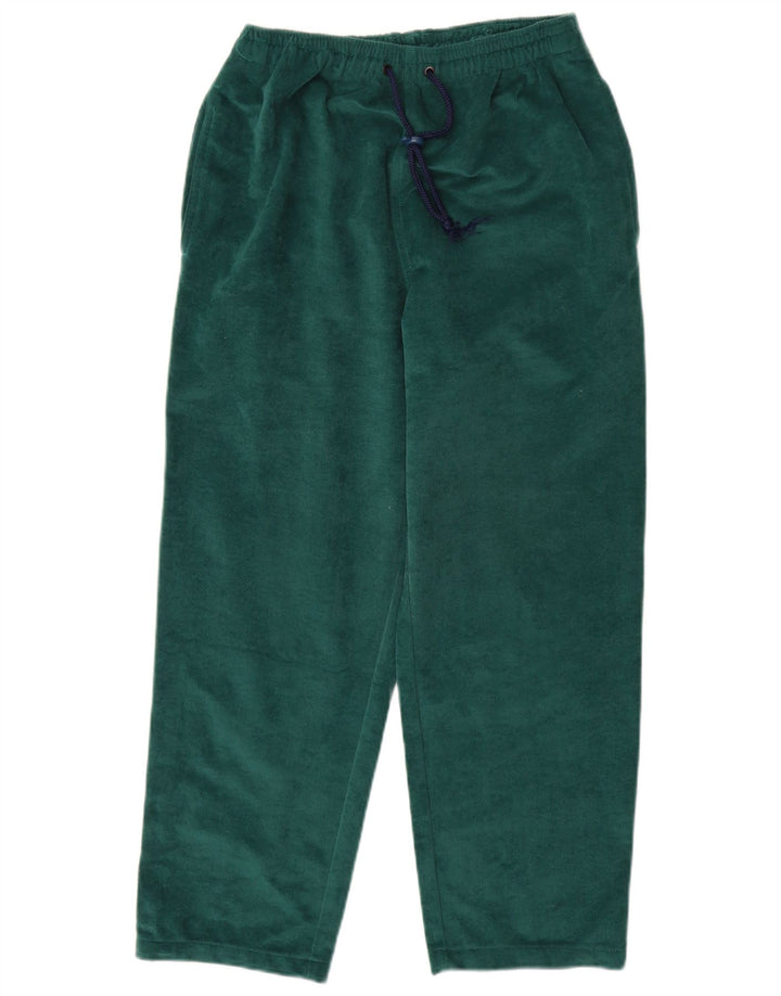 MC KEE'S Herren-Trainingsanzug aus Velours, Mittelgrün, Farbblock-Polyester