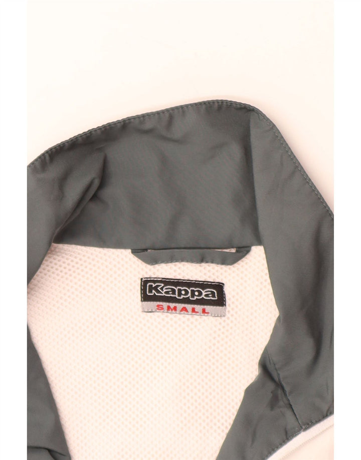 KAPPA Herren-Trainingsanzugoberteil, Jacke, Größe S, Weiß, Farbblock-Polyester