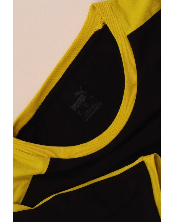 Puma Herren BVB Dortmund T-Shirt Top Large Schwarz Colourblock