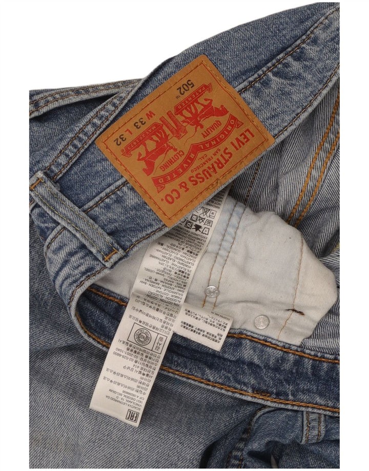 Levi's Herren 502 Tapered Jeans W33 L32 Blaue Baumwolle
