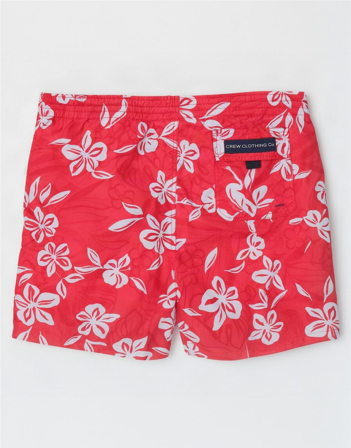 Crew Clothing Herren-Badeshorts, Größe L, Rot, Blumenmuster