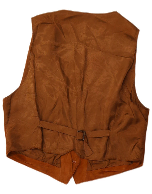 ST MICHAEL Damen Lederweste UK 14 Großes braunes Wildleder