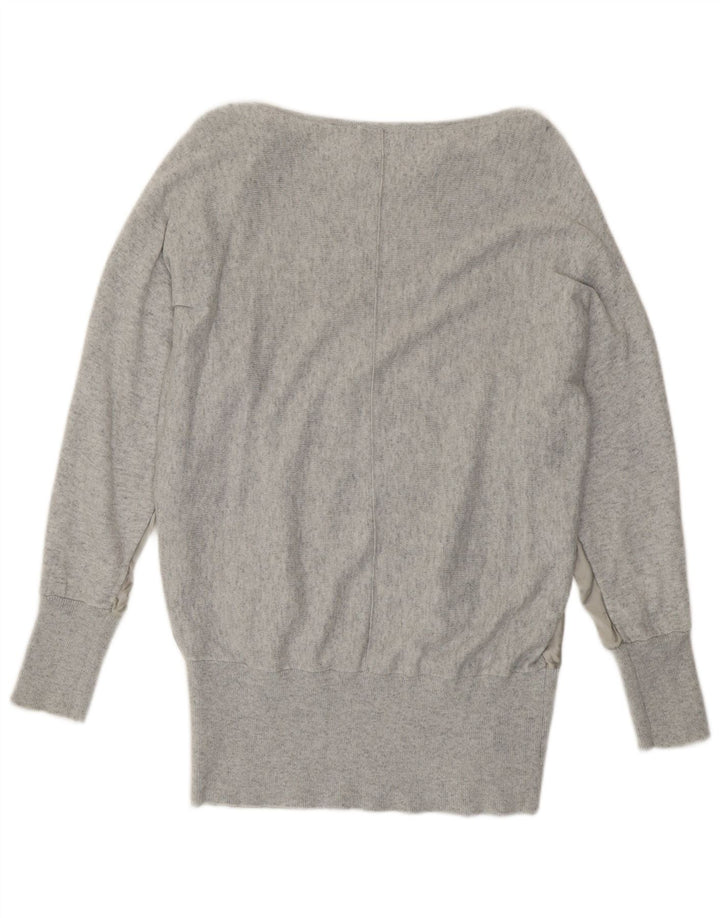MINT VELVET Damen-Pullover mit U-Boot-Ausschnitt, UK 14, Mittelgrau