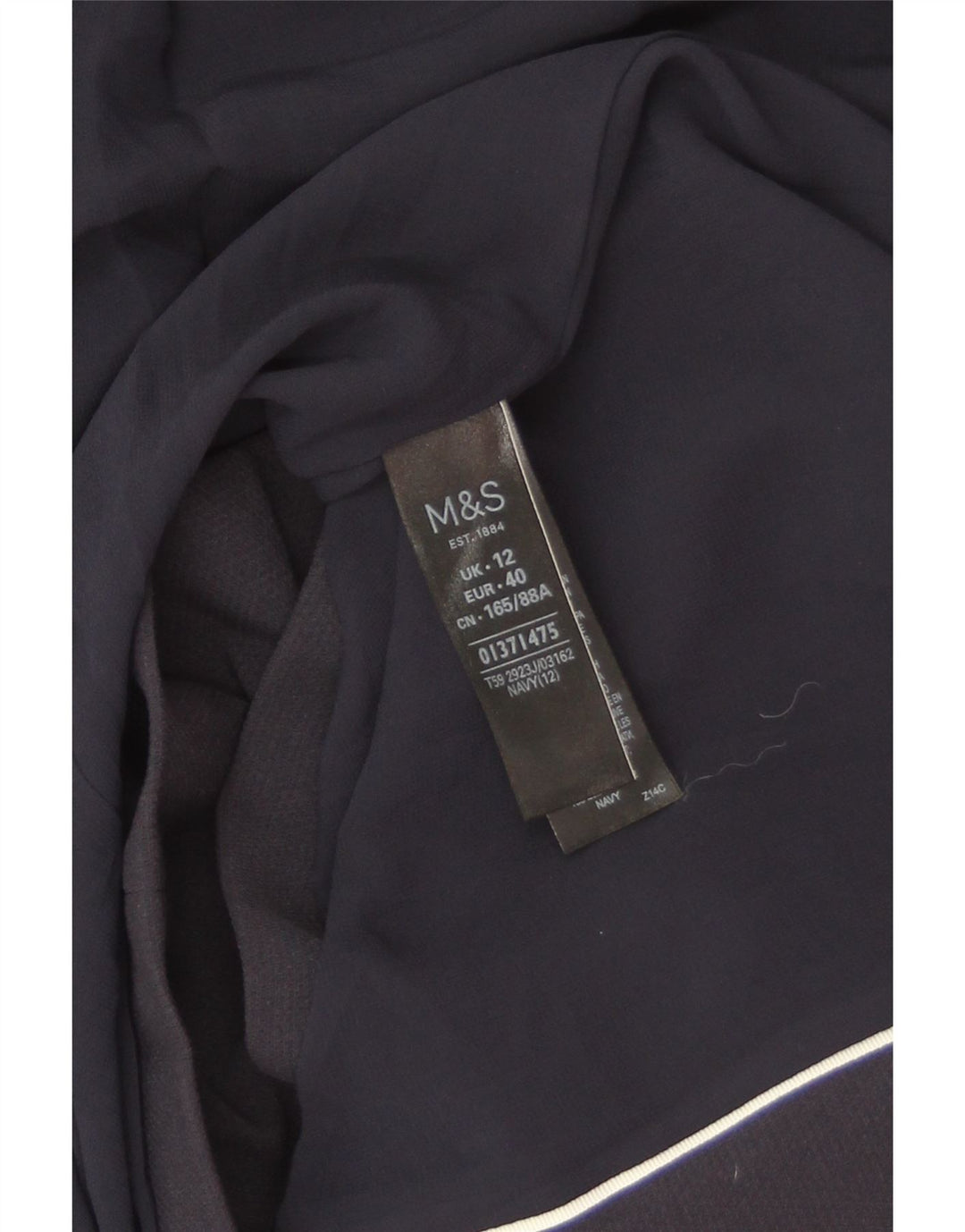 Marks & Spencer Damen Blazer Jacke UK 12 Medium Marineblau Polyester