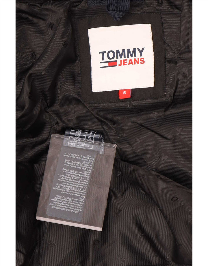 Tommy Hilfiger Wattierter Damenmantel mit Kapuze, UK 10, Größe S, Schwarz, Polyester
