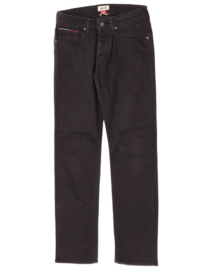 Tommy Hilfiger Herren Slim Jeans W30 L32 Schwarz Baumwolle