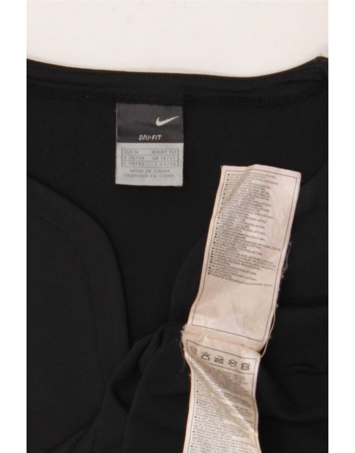 Nike Damen Dri Fit Crop Vest Top UK 10/12 Mittelschwarz gestreift Polyester