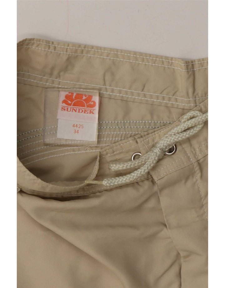 Sundek Damen-Badeshorts, groß, beige, Nylon
