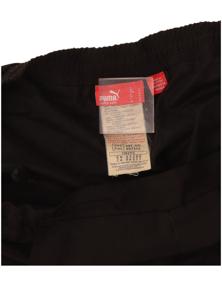 Puma Damen Straight Casual Hose UK 14 Medium W30 L31 Schwarz Polyester