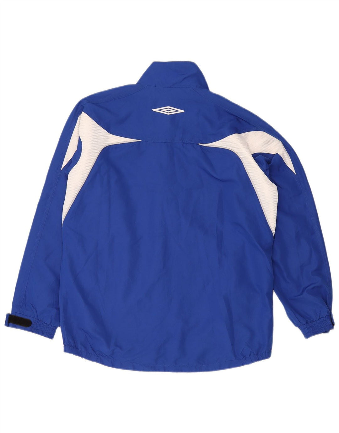 UMBRO Boys Rain Jacket 13-14 Years Blue Colourblock Polyester