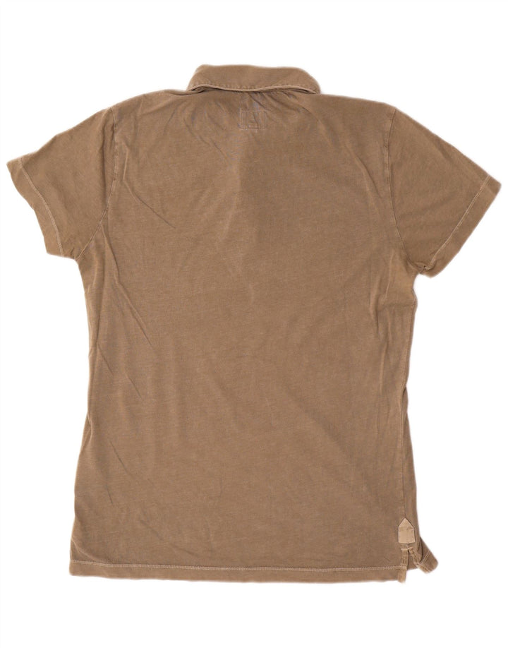 Henry Cottons Slim Fit Herren-Poloshirt aus mittelbrauner Baumwolle