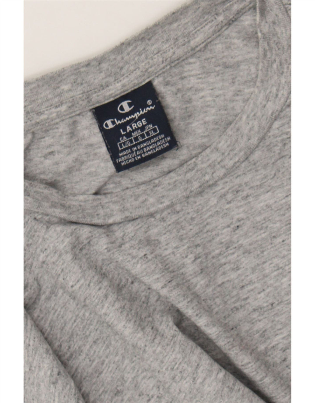 CHAMPION Mens Graphic T-Shirt Top Large Grey Cotton Vintage Champion and Second-Hand Champion from Messina Hembry 