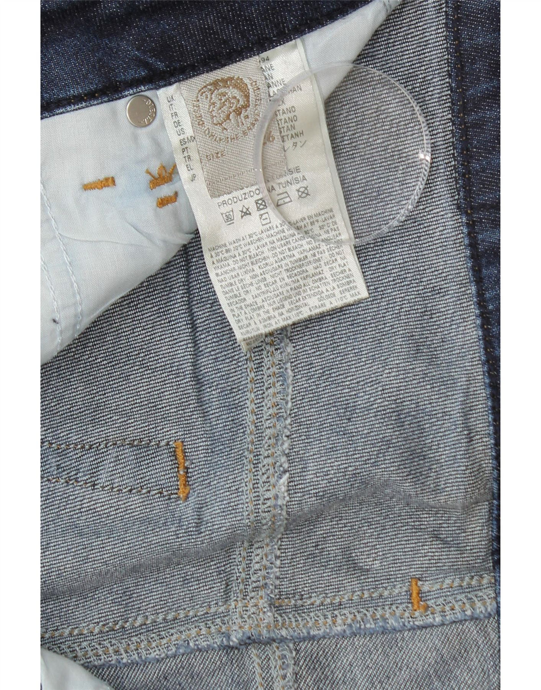 DIESEL Damen Skinzee Banana Cropped Jeans W26 L24 Blaue Baumwolle