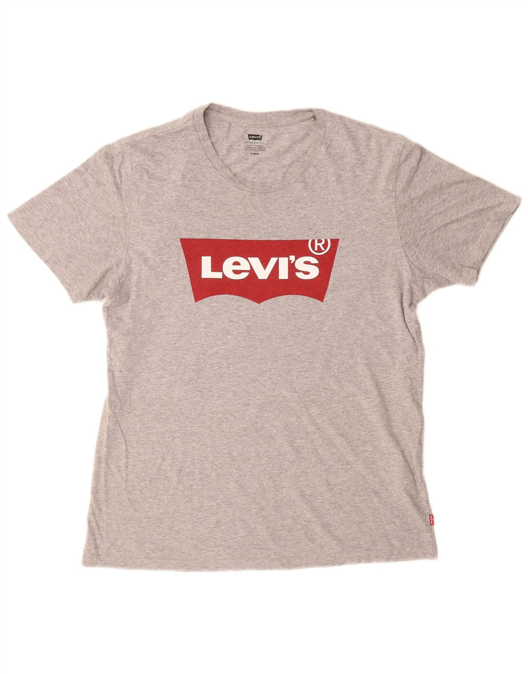 LEVI'S Herren-T-Shirt mit Grafik, mittelgraue Baumwolle