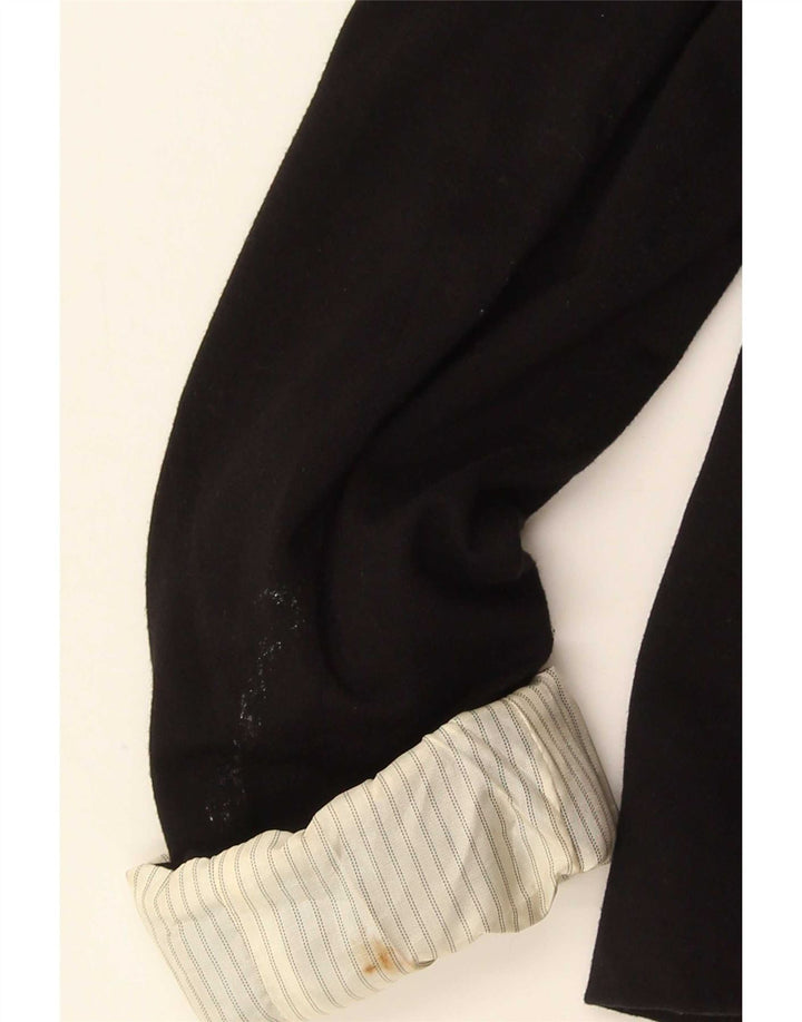 Zara Damen 1-Knopf-Blazerjacke UK 6 XS Schwarze Viskose