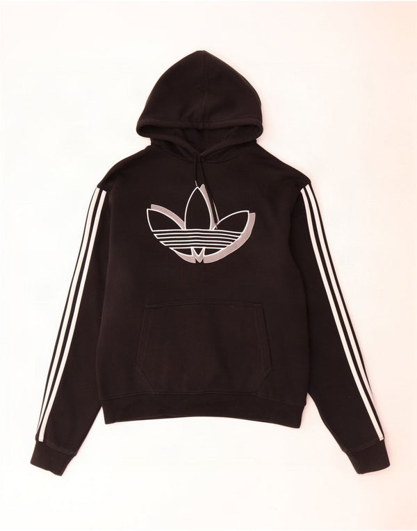 Adidas Herren Graphic Hoodie Pullover Small Schwarz Baumwolle