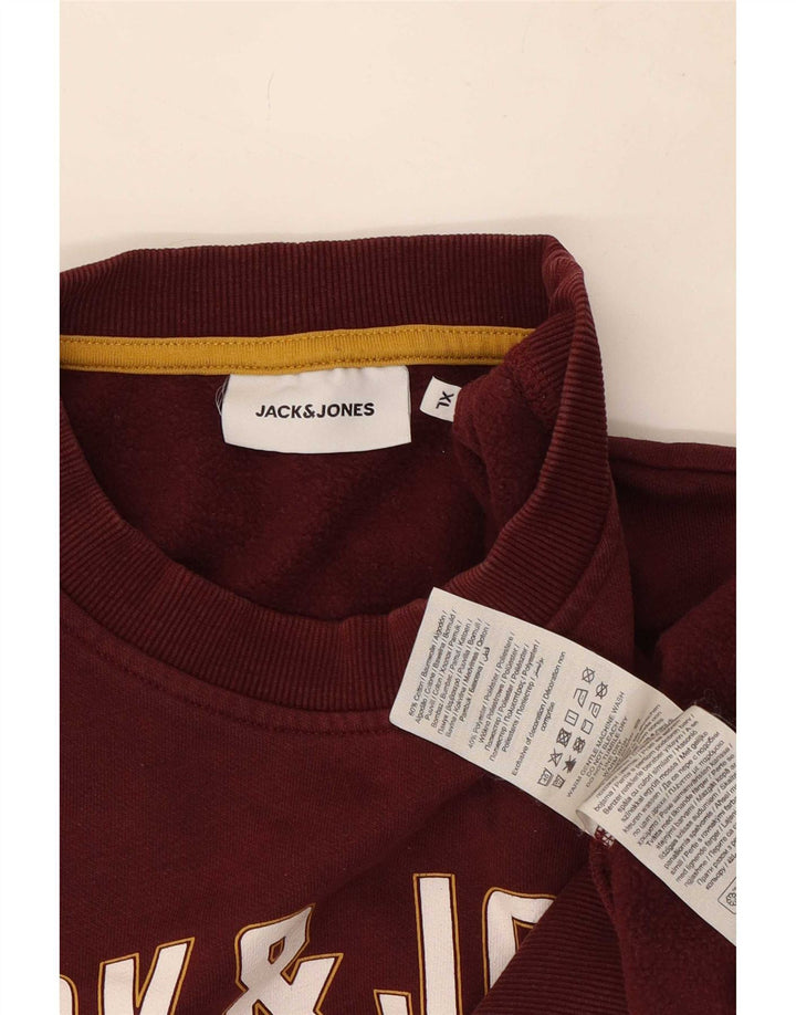 Jack & Jones Herren Grafik-Sweatshirt-Pullover XL, kastanienbraune Baumwolle