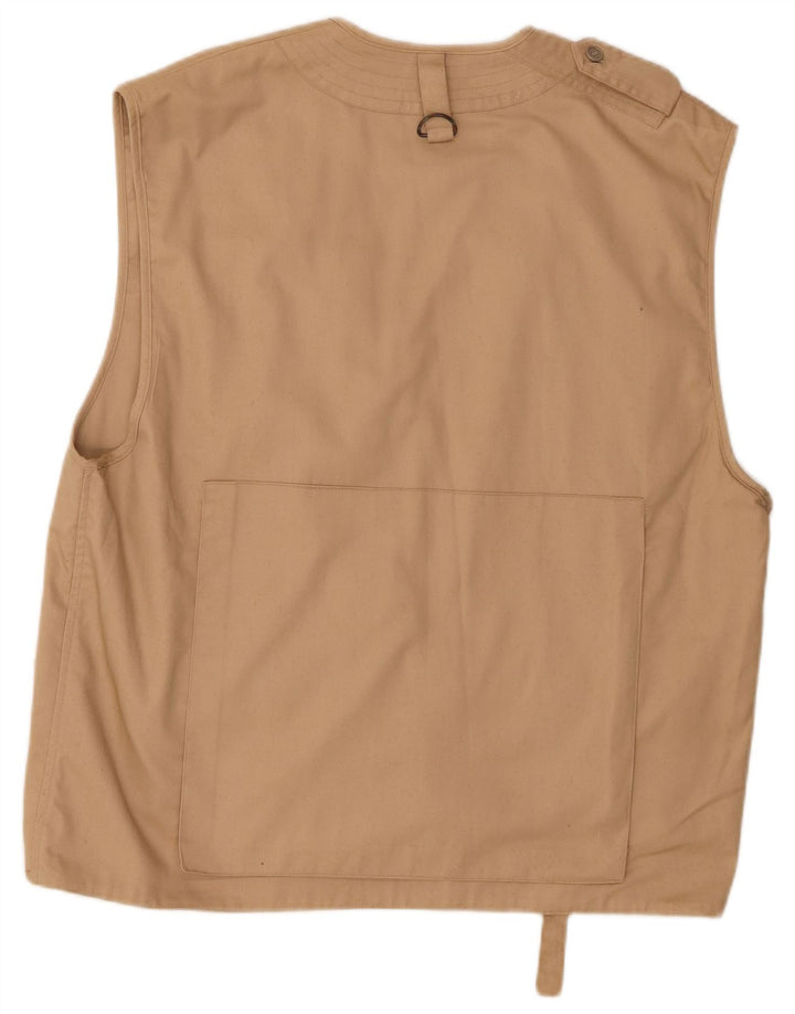 Vintage Herren-Militär-Utility-Gilet UK 40 Large Beige Polyester