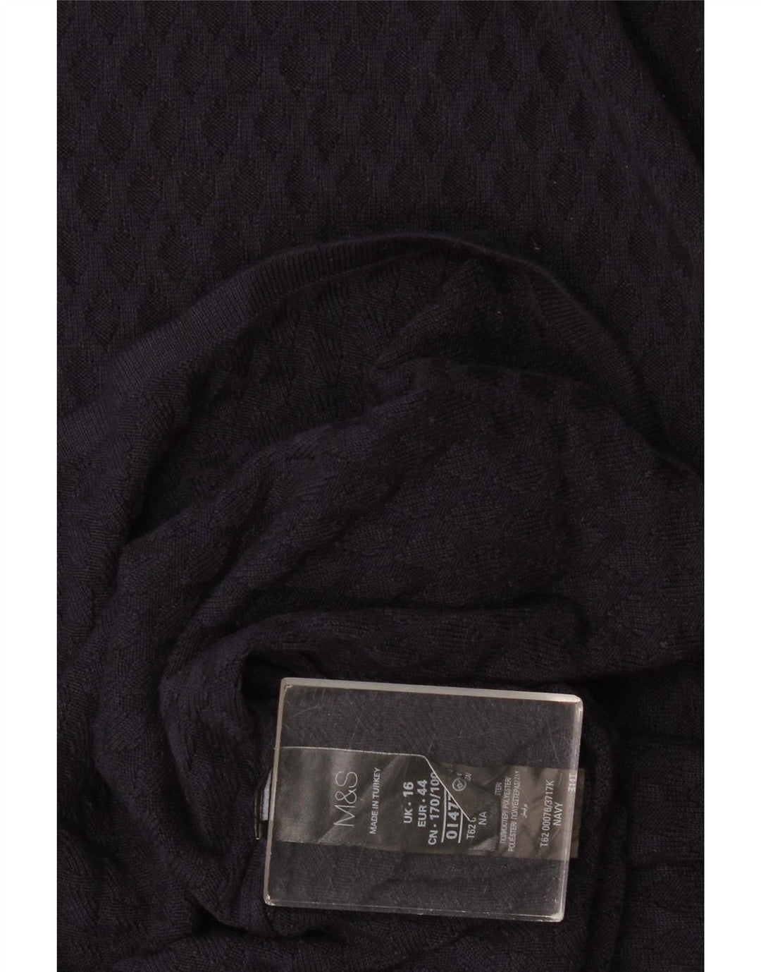 Marks & Spencer Damen A-Linien-Kleid UK 16 Large Marineblaue Viskose