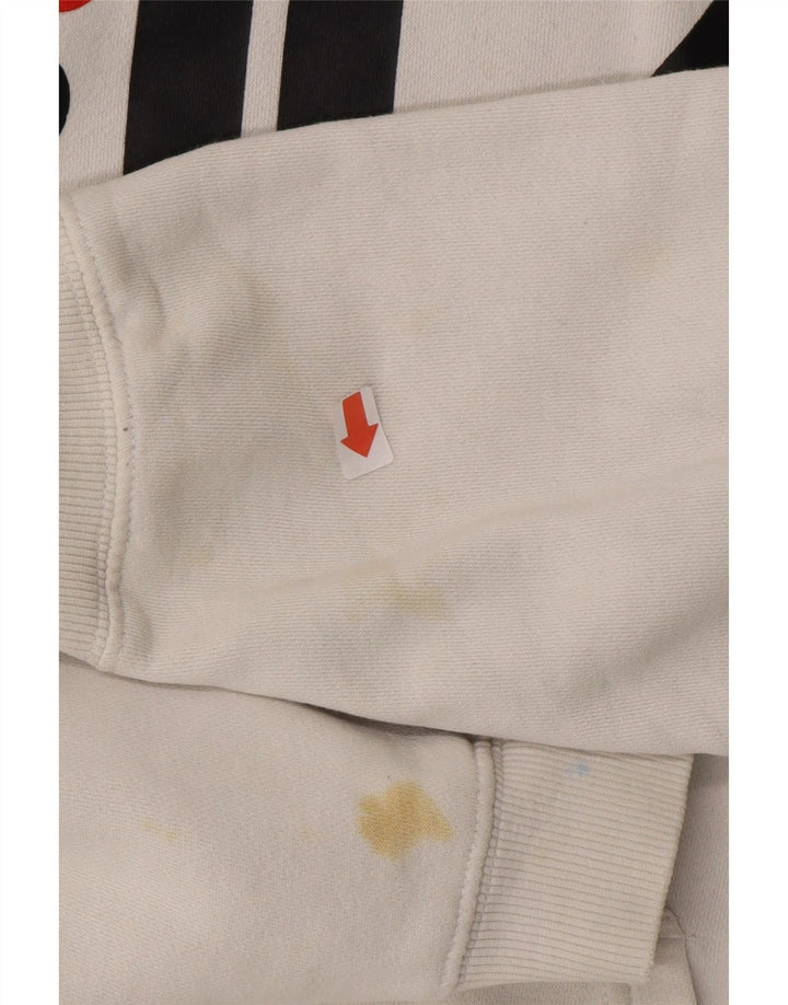 FILA Mens Graphic Hoodie Jumper Medium White Cotton Vintage Fila and Second-Hand Fila from Messina Hembry 