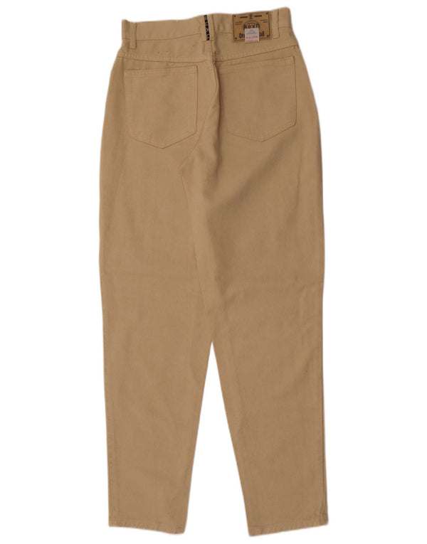 Vintage Damen High Rise Tapered Jeans W31 L31 Beige Baumwolle