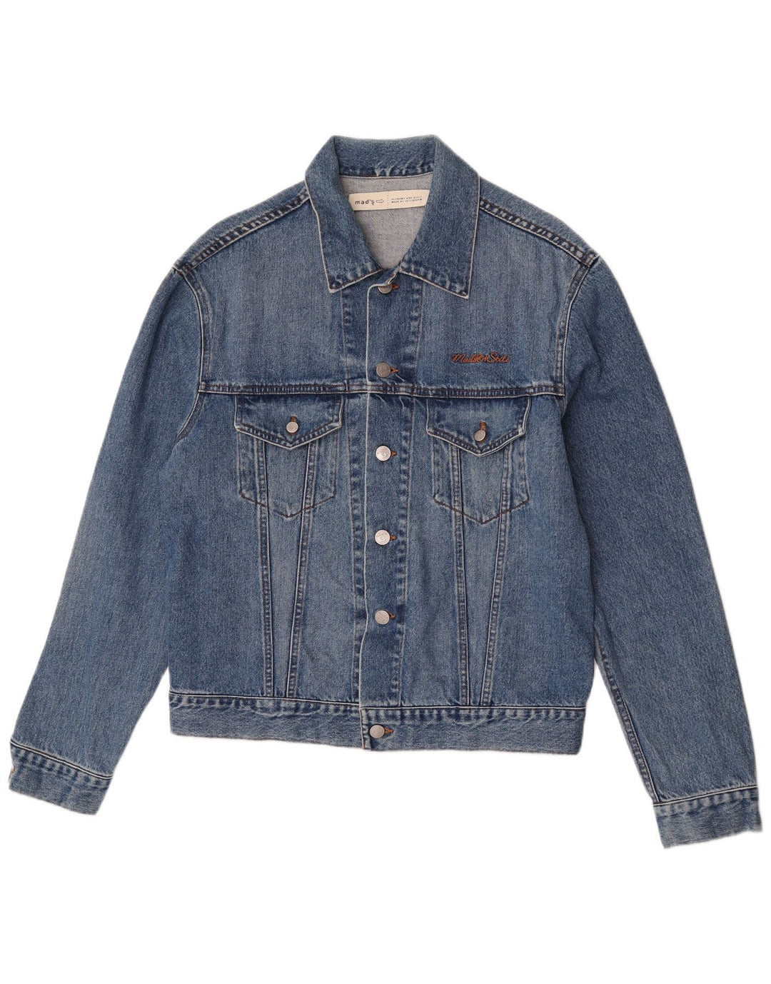Vintage Herren Jeansjacke UK 40 Große blaue Baumwolle
