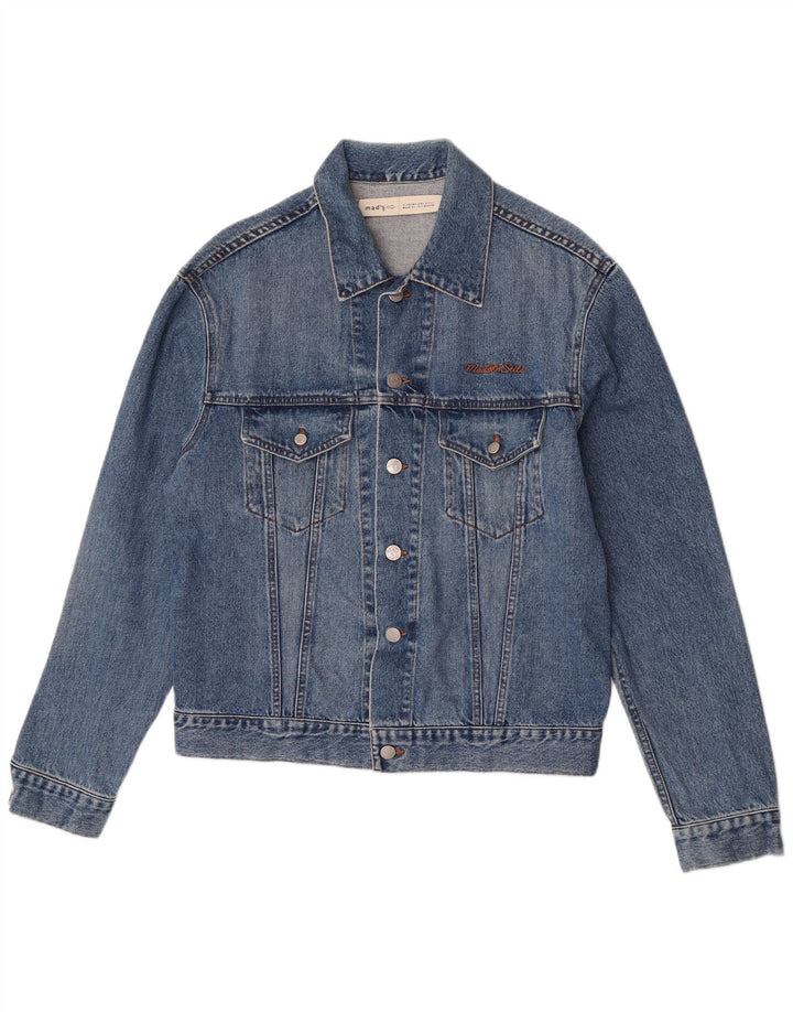 Vintage Herren Jeansjacke UK 40 Große blaue Baumwolle