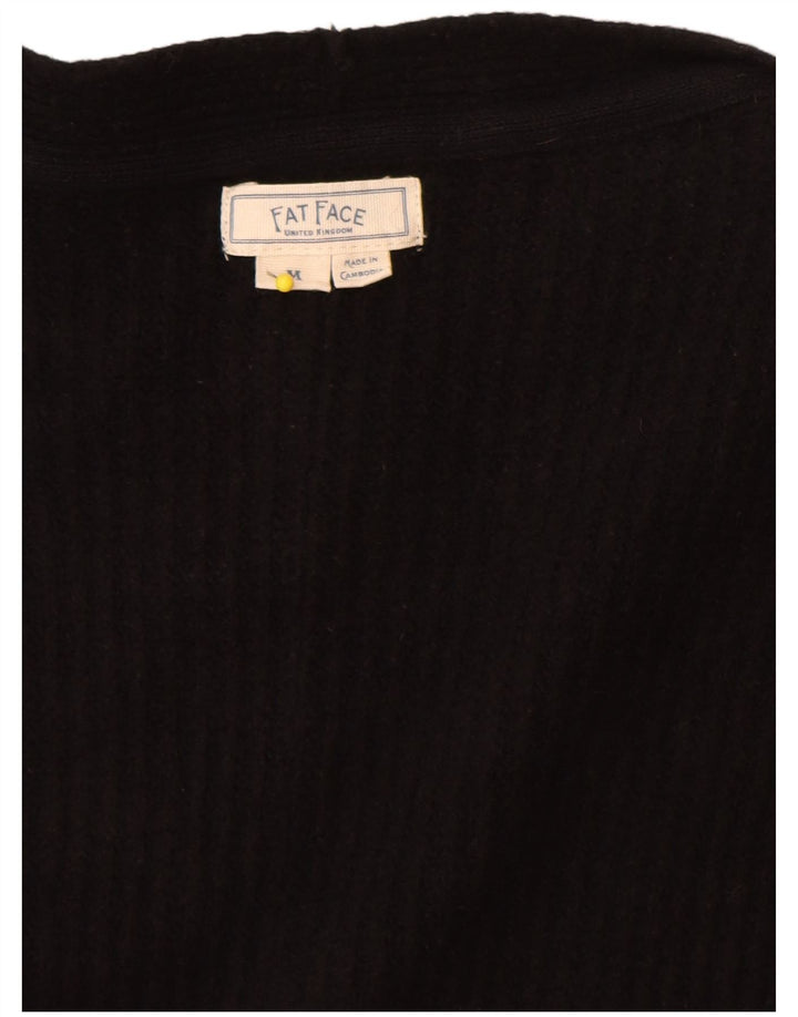 Fat Face Damen Longline-Strickjacke, ärmellos, Gr. 14, mittelschwarz