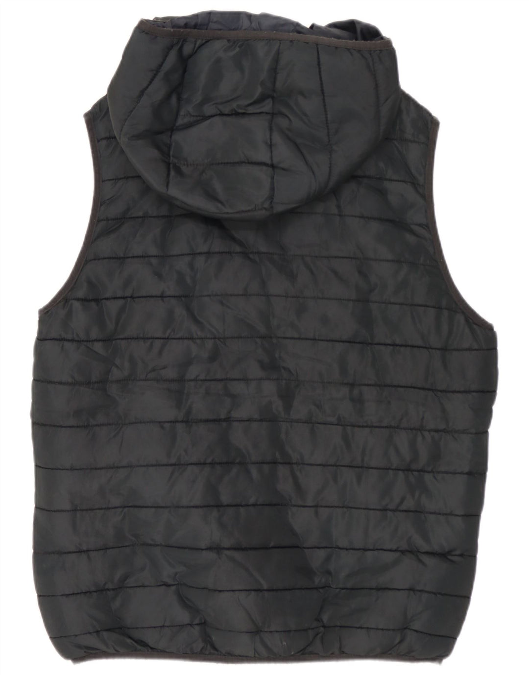Jack & Jones Herren-Weste mit Kapuze, gepolstert, UK 36, Größe S, Schwarz, Polyester