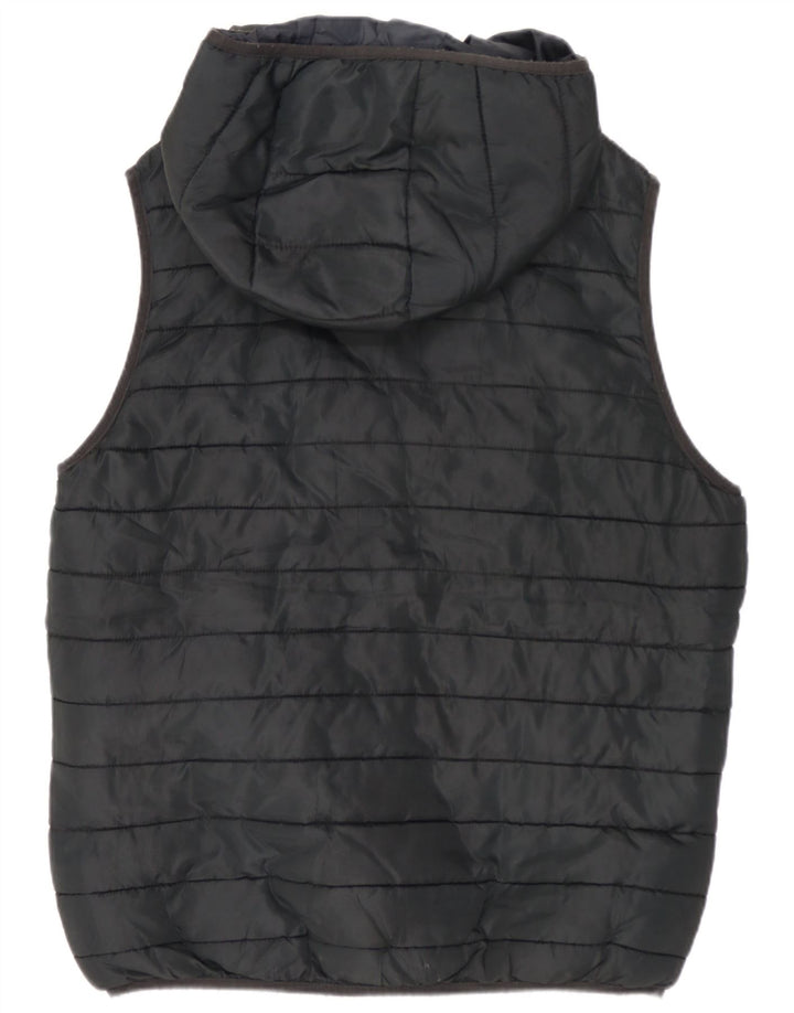 Jack & Jones Herren-Weste mit Kapuze, gepolstert, UK 36, Größe S, Schwarz, Polyester