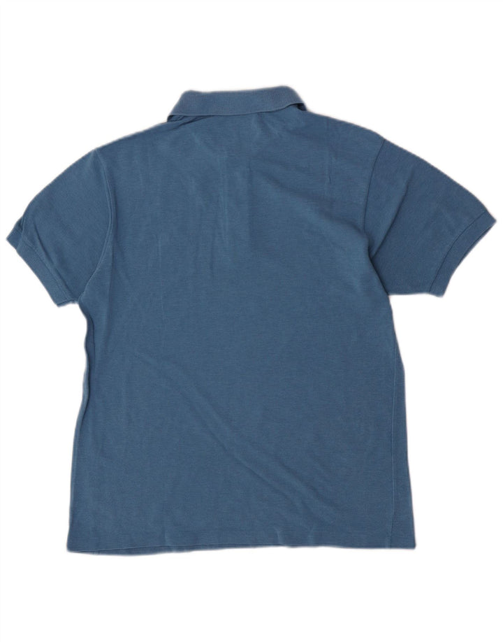 Lacoste Herren-Poloshirt, Größe 4, mittelblaue Baumwolle