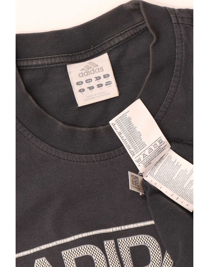 Adidas Herren Grafik-T-Shirt aus mittelgrauer Baumwolle