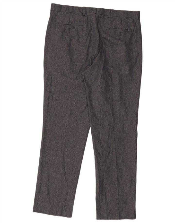 Gerade Herren-Chinohose von Marks & Spencer, W36, L30, grau, Polyester