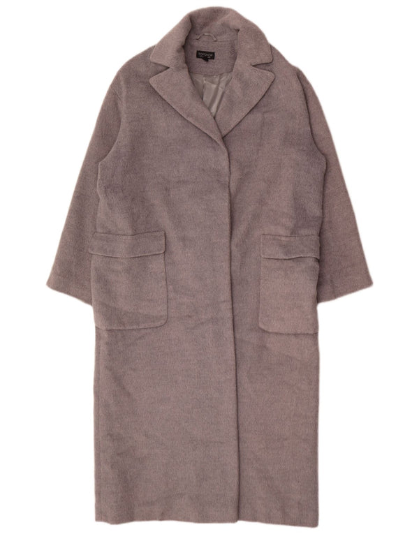 Topshop Damen Übergroßer Mantel UK 12 Mittelgraues Polyester