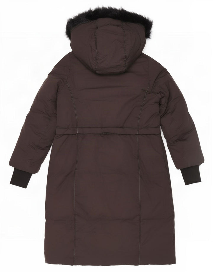 Zara Damen Kapuzenmantel, gepolstert, UK 14, Mittelschwarz, Polyester
