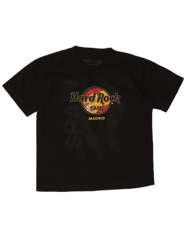 Hard Rock Cafe Madrid Graphic T-Shirt für Jungen, 11–12 Jahre, Größe S, Schwarz