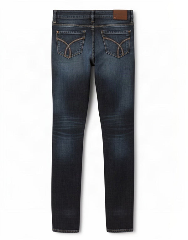Calvin Klein Damen Slim Jeans US 4 Small W27 L33 Marineblaue Baumwolle