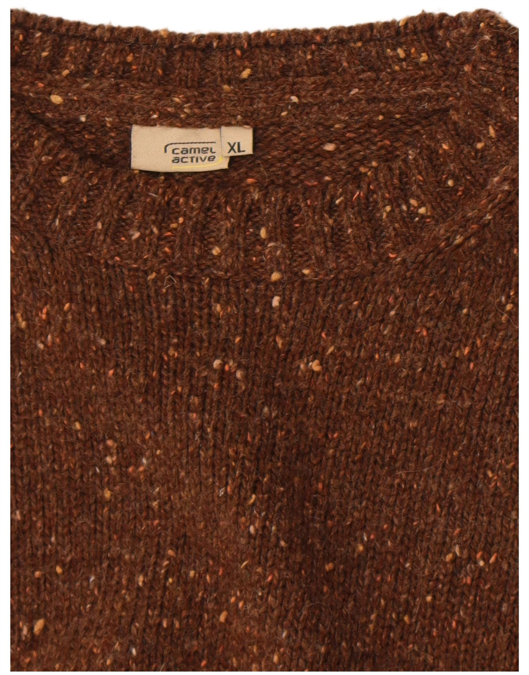 Camel Active Herren-Pullover mit Rundhalsausschnitt, XL, braun meliert