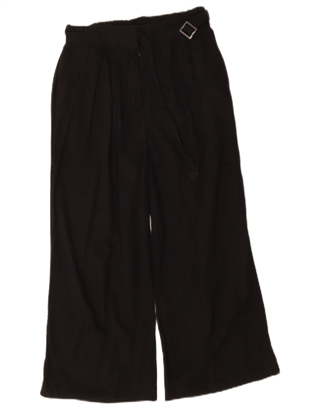 Oasis Damen-Hose mit weitem Bein, kurz geschnitten, W26, L21, Schwarz