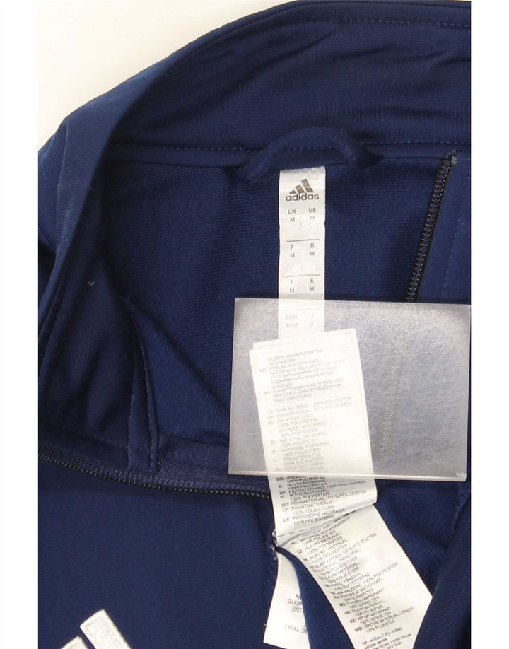 Adidas Herren-Trainingsanzug-Top-Jacke aus mittelmarineblauem Polyester