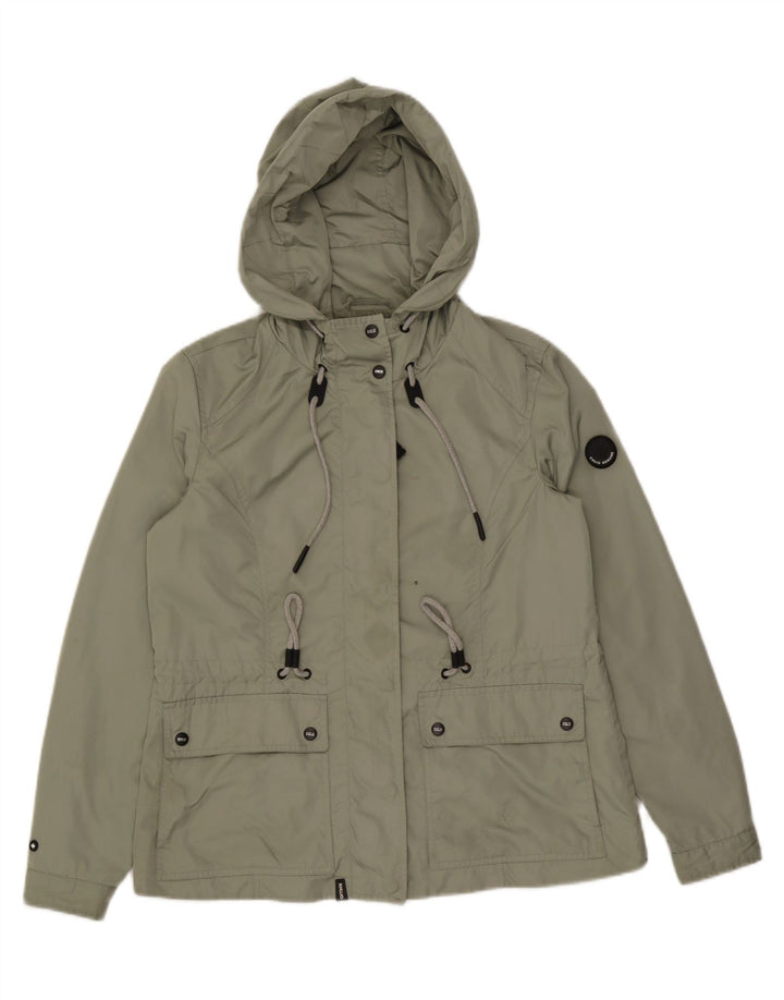 KHUJO Damen-Utility-Jacke mit Kapuze, UK 14, Mittelgrün, Polyester