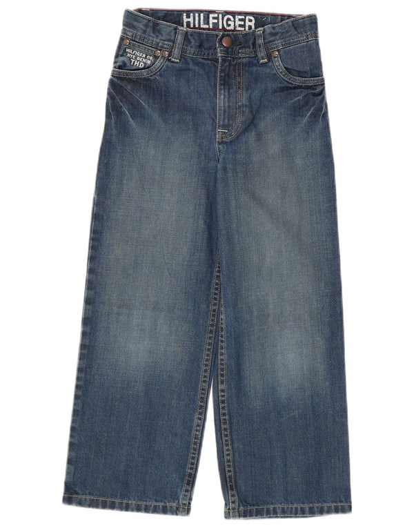 Tommy Hilfiger Mädchen-Jeans mit weitem Bein, 5–6 Jahre, W24 L21, blaue Baumwolle