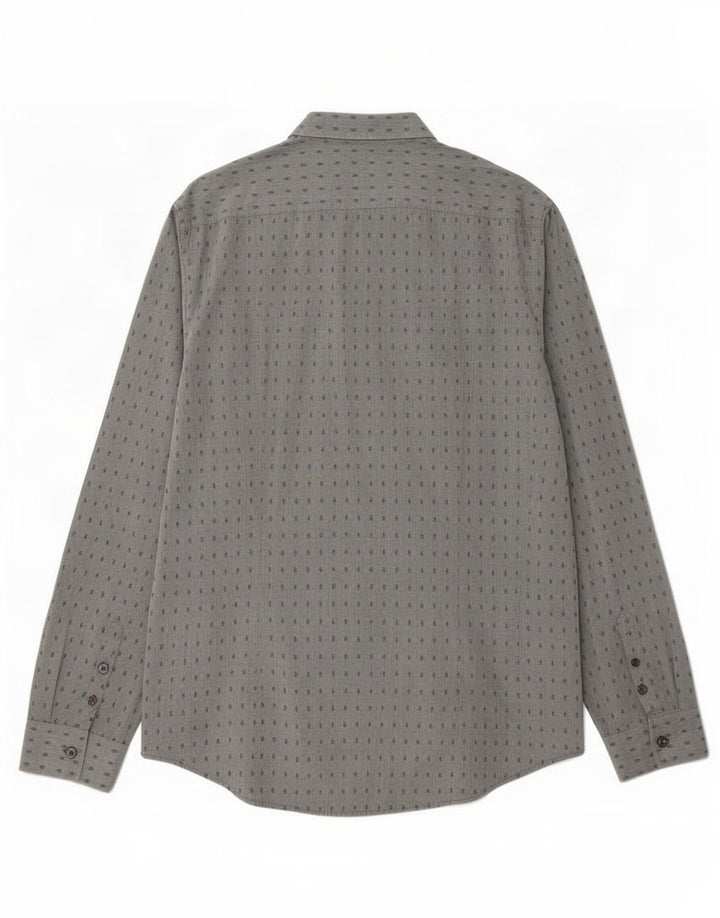 Marlboro Classics Herrenhemd XL grau gefleckte Baumwolle