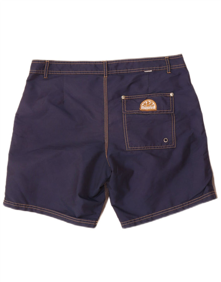 Sundek Herren-Badeshorts, mittelgroß, marineblau, Polyester