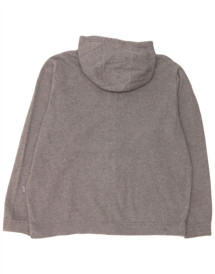 Nike Herren-Kapuzenpullover mit Reißverschluss, 2XL, graue Baumwolle