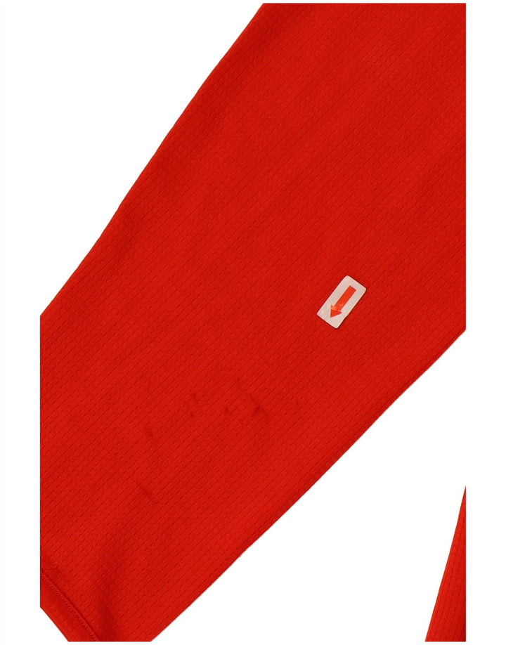 Puma Herren-Top mit langen Ärmeln, Mittelrot, Farbblock